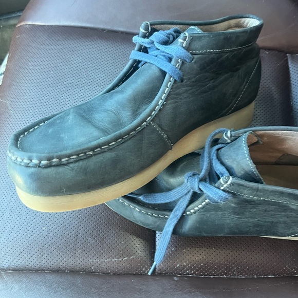 Clarks Stinson Hi Navy Blue Leather 26130808 wallabies men 9.5 - Picture 4 of 6